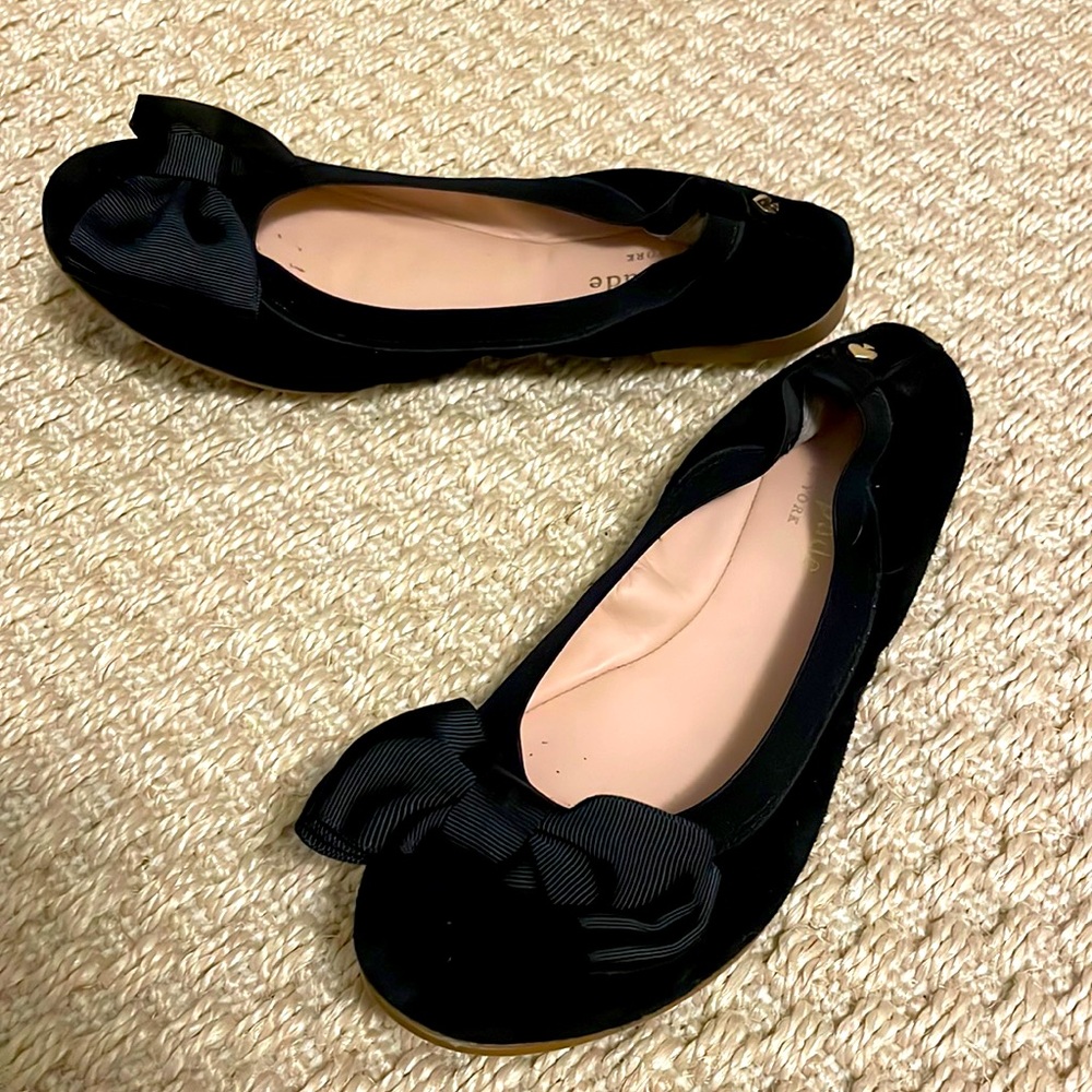 Kate Spade Black bow flats size 5